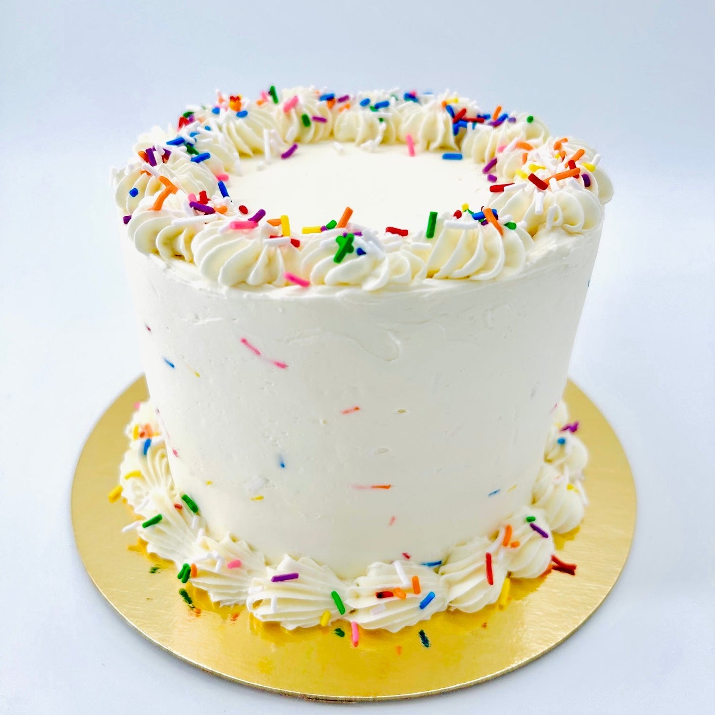 white buttercream sprinkle vanilla toronto bakery cake gta birthday small