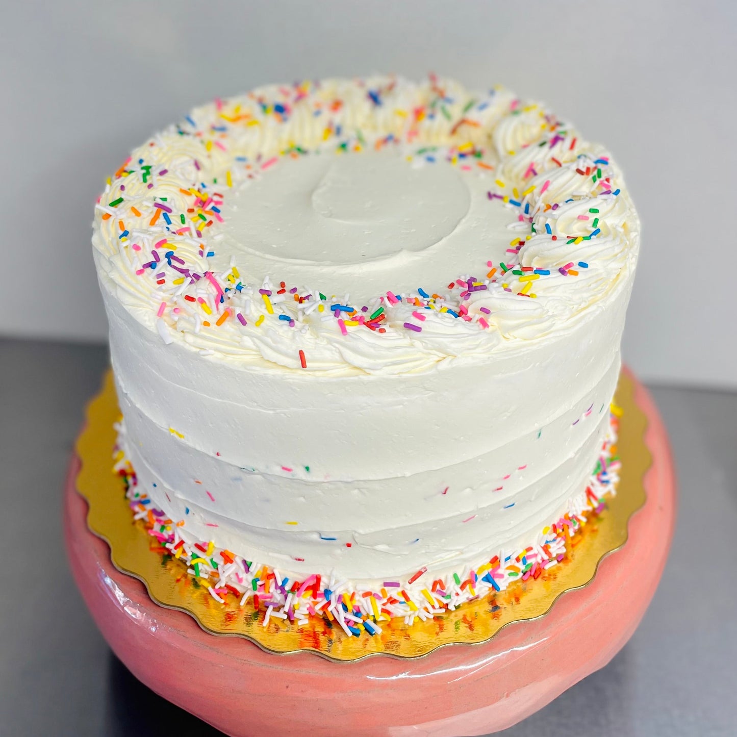 8 inch medium sprinkle cake birthday toronto custom order